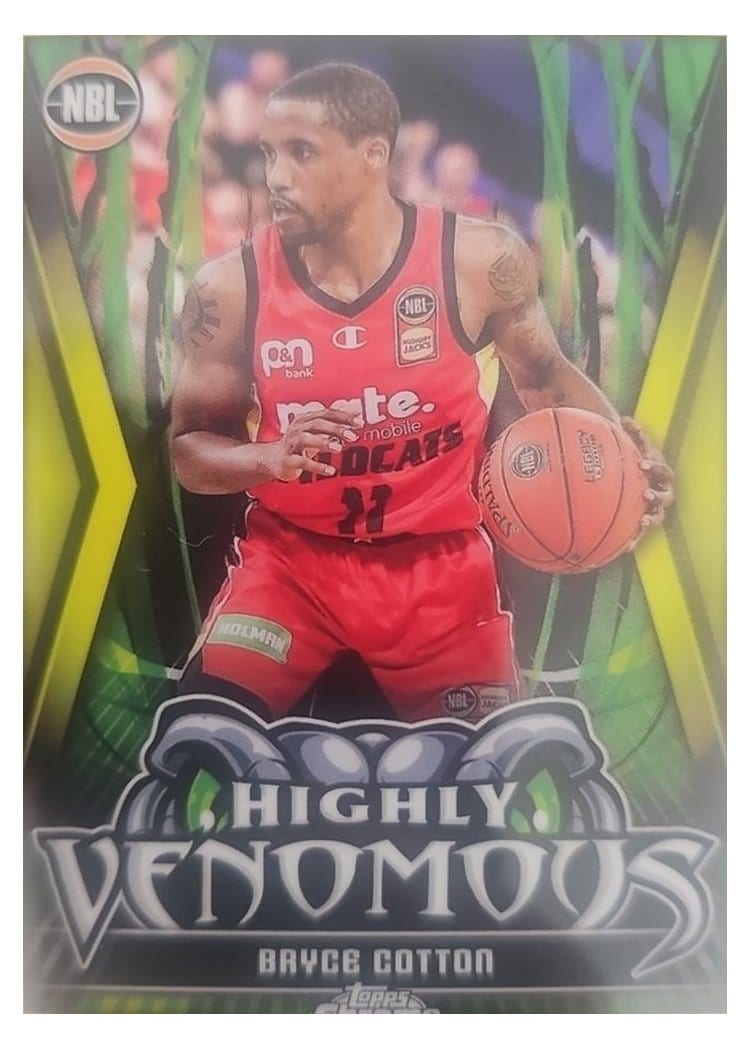 2023-24 Topps Chrome NBL Highly Venomous Bryce Cotton #HV-14 card