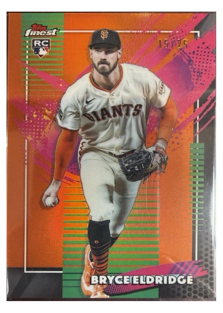2026 Topps Finest Bryce Eldridge Orange X-Fractor #211 card