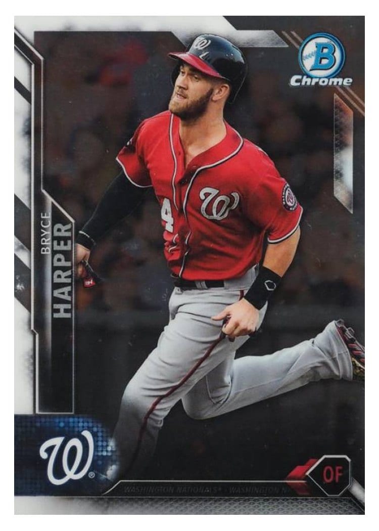 2016 Bowman Chrome Base Set Bryce Harper #100 card
