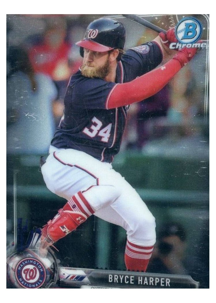 2017 Bowman Chrome Base Set Bryce Harper #96 card