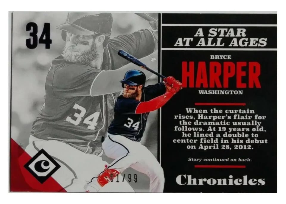 2017 Panini Chronicles Base Set Bryce Harper #1 card