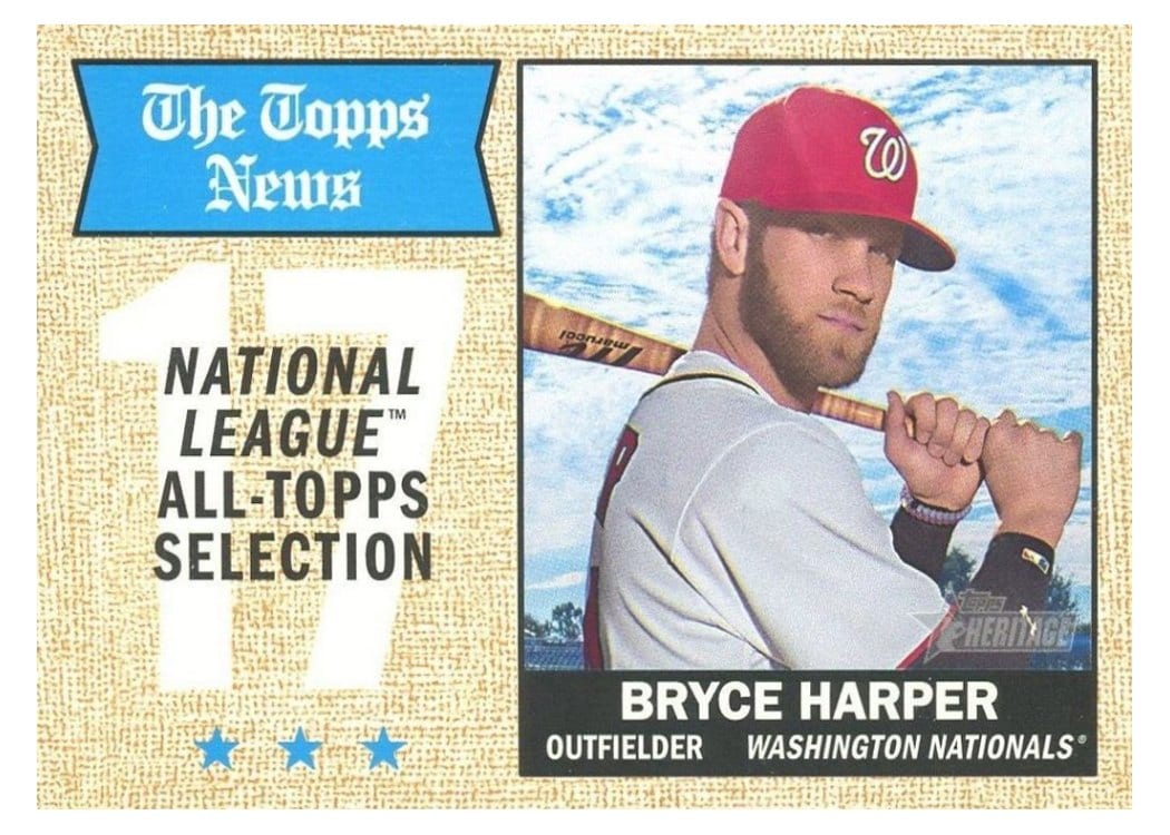 2017 Topps Heritage Base Set Bryce Harper #377 card