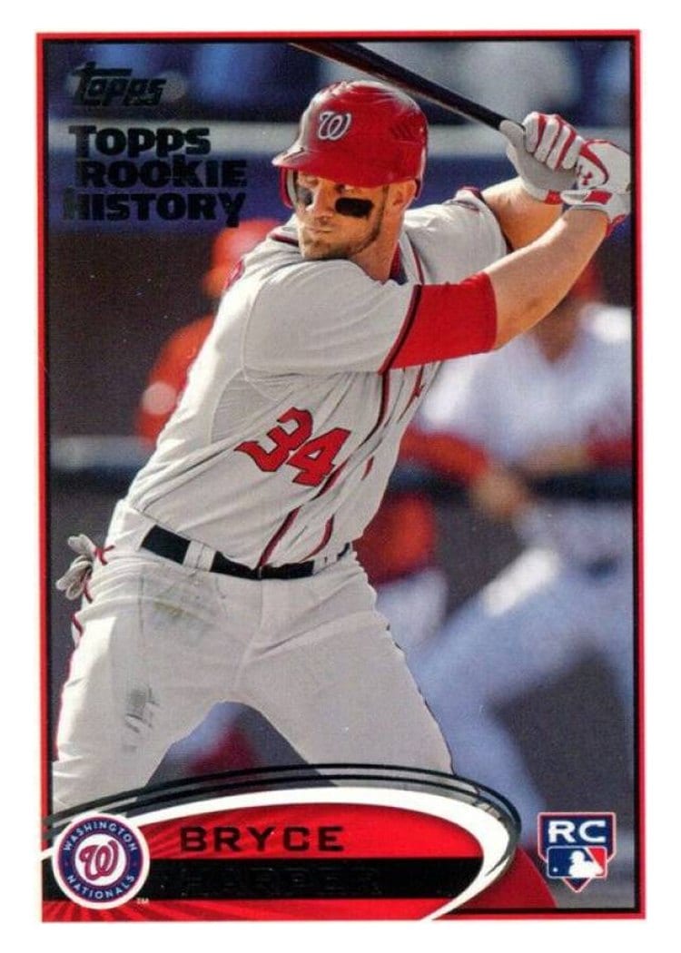 2018 Topps Archives Topps Rookie History Bryce Harper #661 card