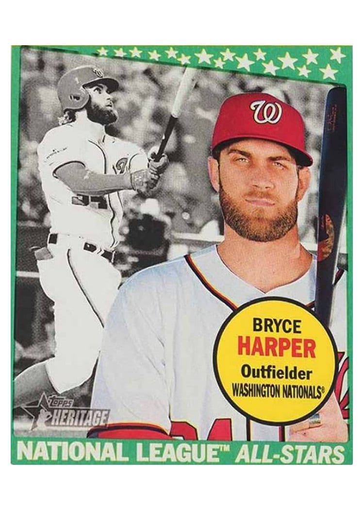 2018 Topps Heritage Base Set Bryce Harper #52 card