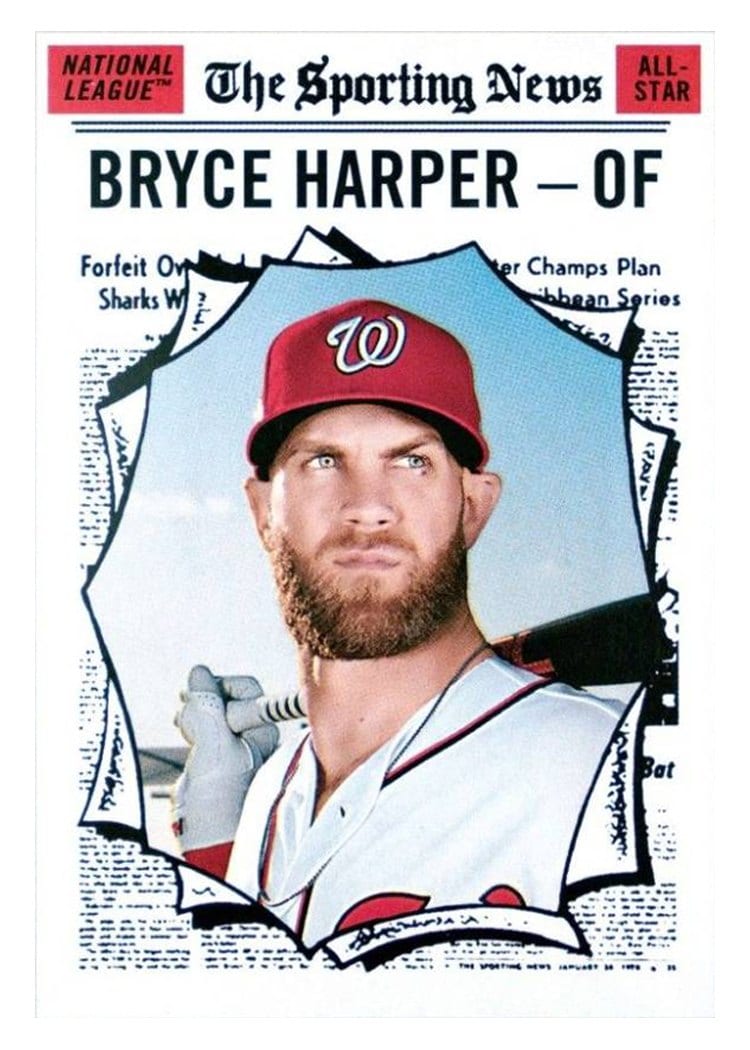 2019 Topps Heritage Base Set Bryce Harper #367 card