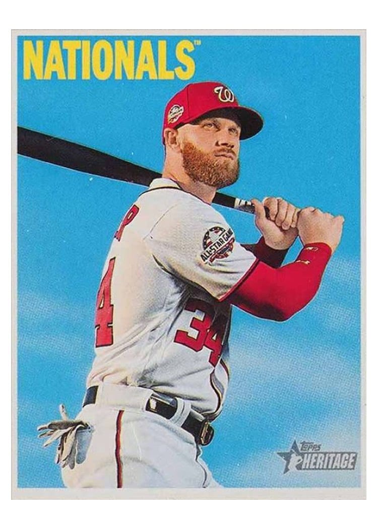 2019 Topps Heritage Base Set Bryce Harper #415 card