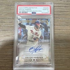 2023 Topps Definitive Collection Defining Images Autographs Bryce Harper #DIA-BH
