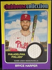 2024 Topps Heritage Clubhouse Collection Relic Bryce Harper #CCR-BH card