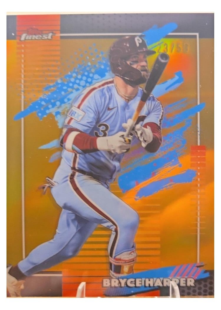 2026 Topps Finest Bryce Harper Gold Refractor #102 card