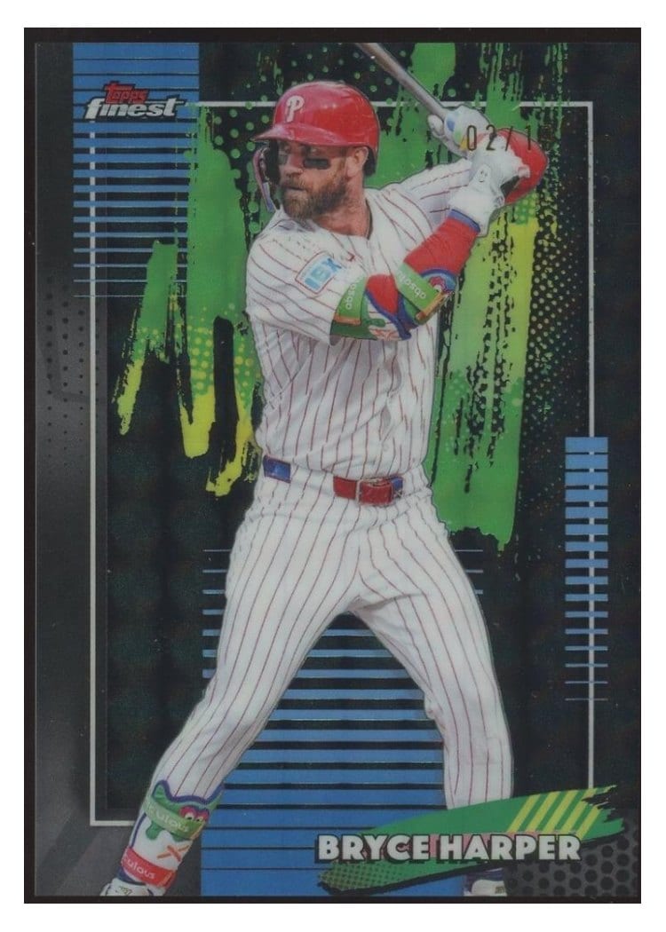 2026 Topps Finest Bryce Harper Black Geometric Refractor #73 card