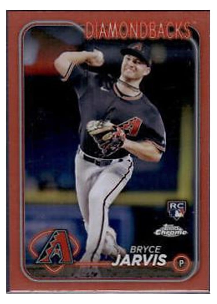 2024 Topps Chrome Bryce Jarvis Orange Refractor #75 card
