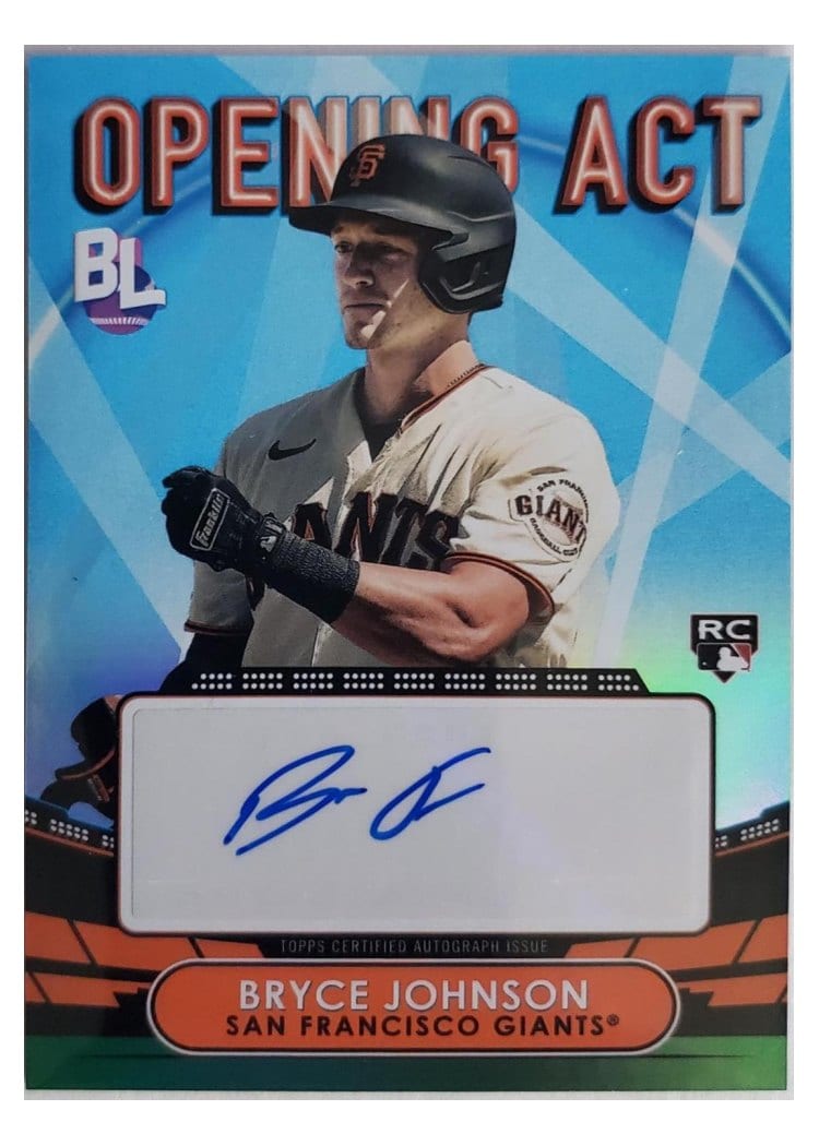 2023 Topps Big League Opening Act Autographs Bryce Johnson #OAA-BJ card