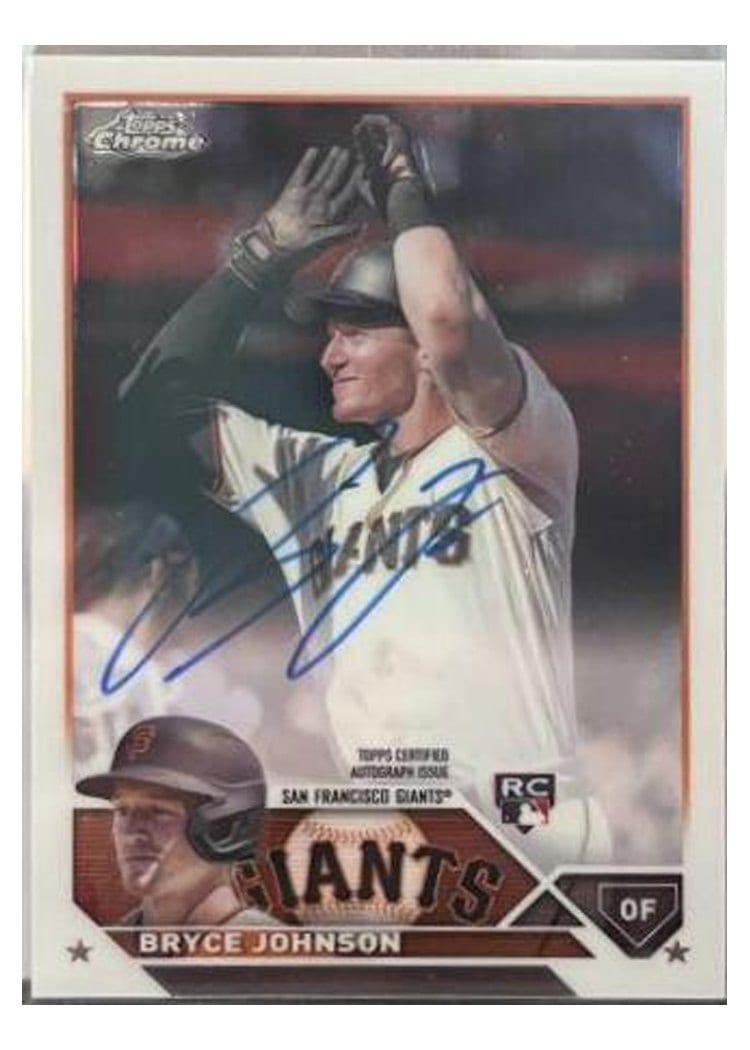2023 Topps Chrome Rookie Autographs Bryce Johnson #RA-BJ card