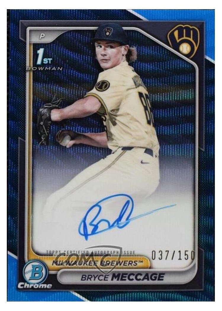 2024 Bowman Draft Chrome Prospect Autographs Bryce Meccage #CPA-BME card