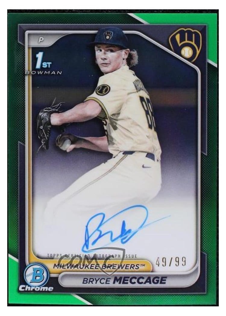 2024 Bowman Draft Chrome Prospect Autographs Bryce Meccage #CPA-BME card