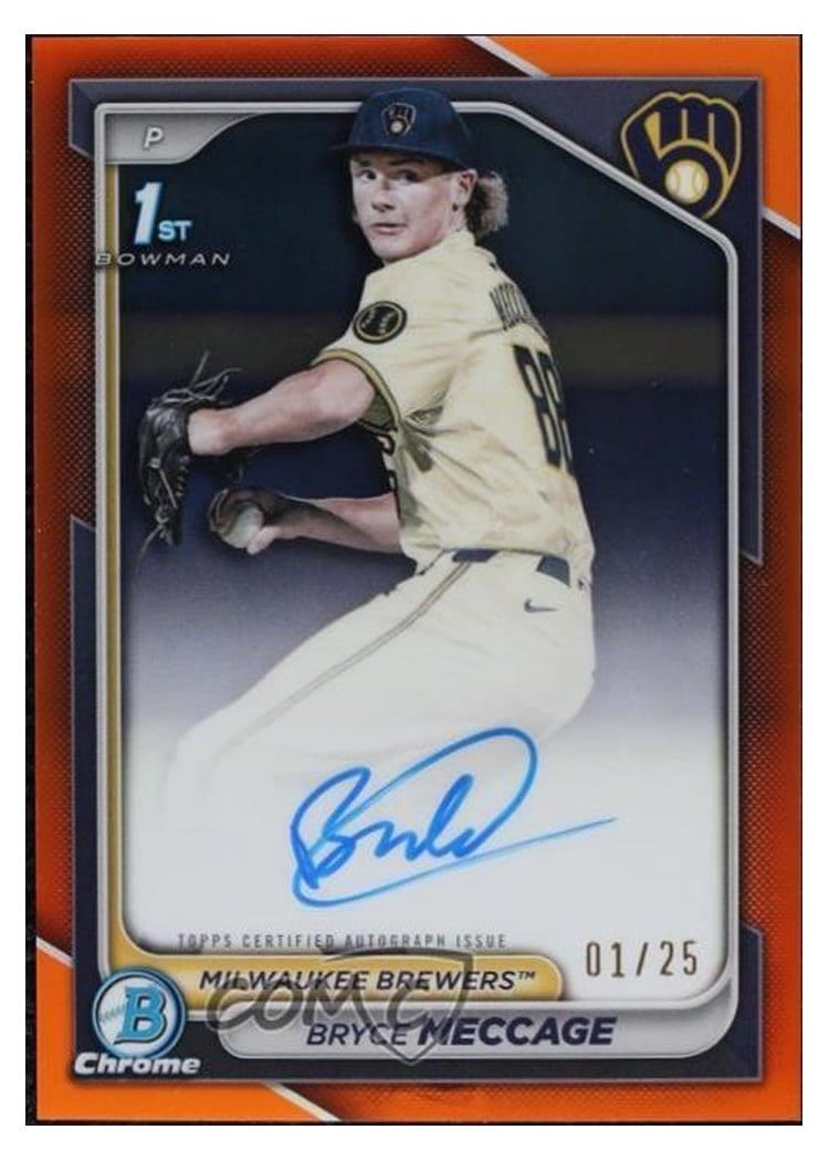 2024 Bowman Draft Chrome Prospect Autographs Bryce Meccage #CPA-BME card