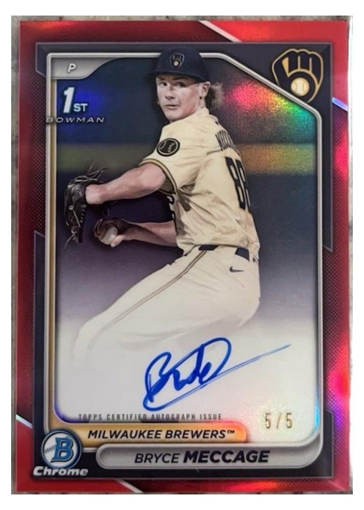 2024 Bowman Draft Chrome Prospect Autographs Bryce Meccage #CPA-BME card