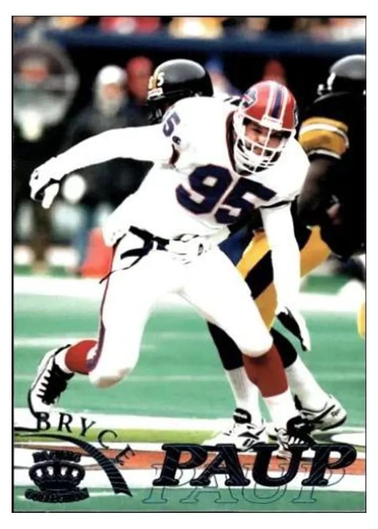 1996 Pacific Gridiron Bryce Paup Red #13 card