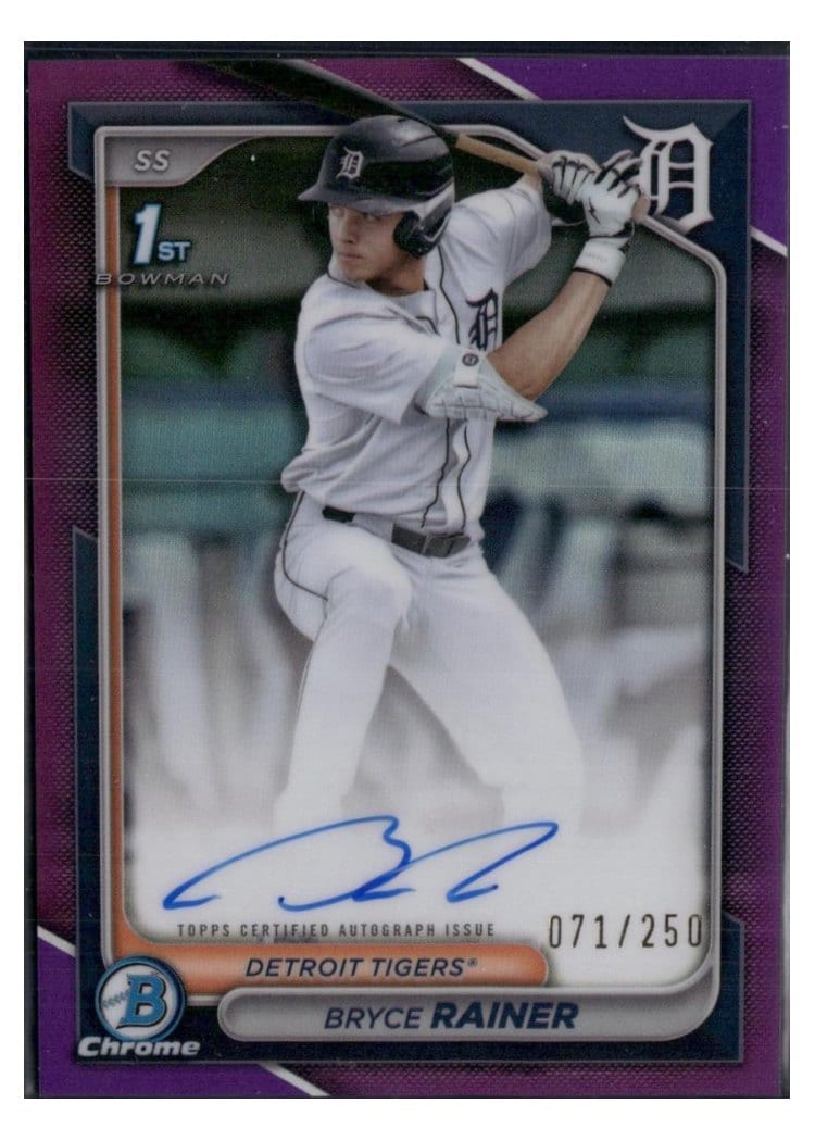 2024 Bowman Draft Chrome Prospect Autographs Bryce Rainer #CPA-BR card