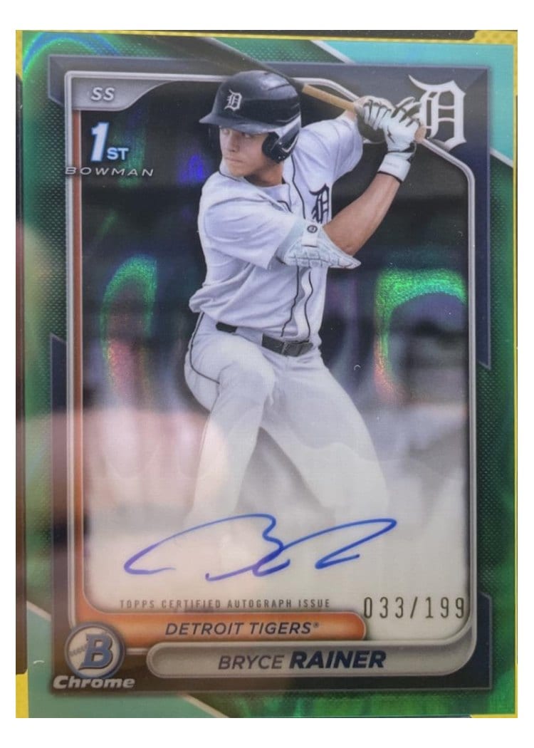 2024 Bowman Draft Chrome Prospect Autographs Bryce Rainer #CPA-BR card