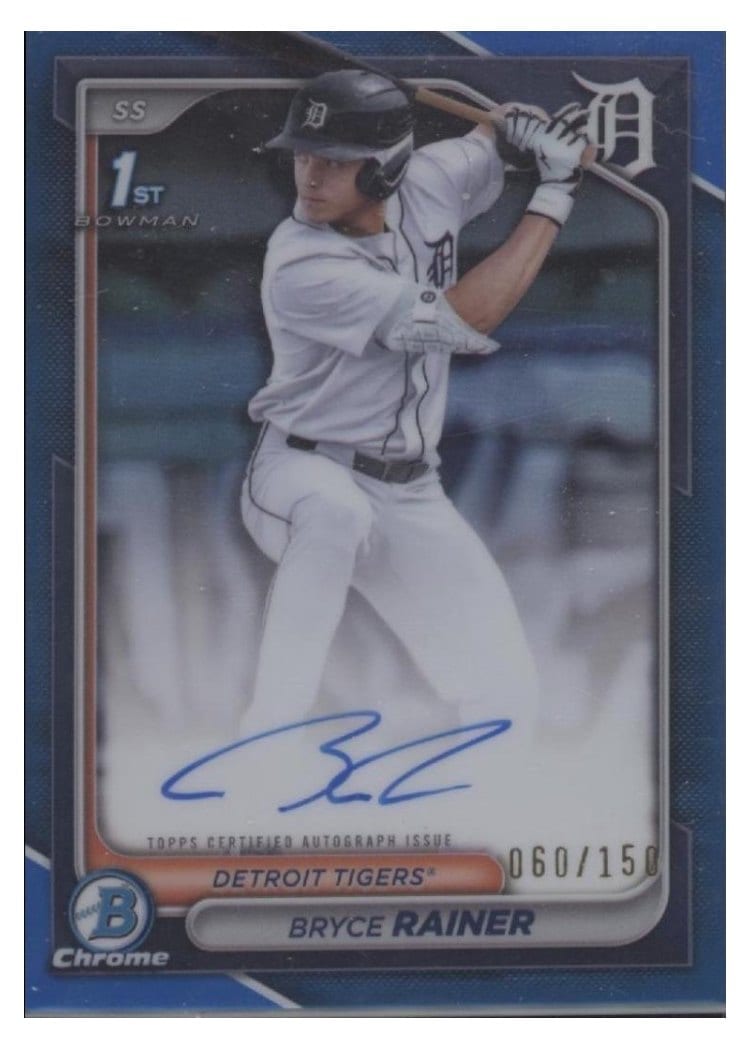 2024 Bowman Draft Chrome Prospect Autographs Bryce Rainer #CPA-BR card