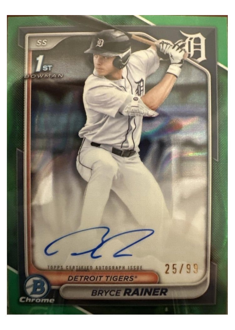 2024 Bowman Draft Chrome Prospect Autographs Bryce Rainer #CPA-BR card