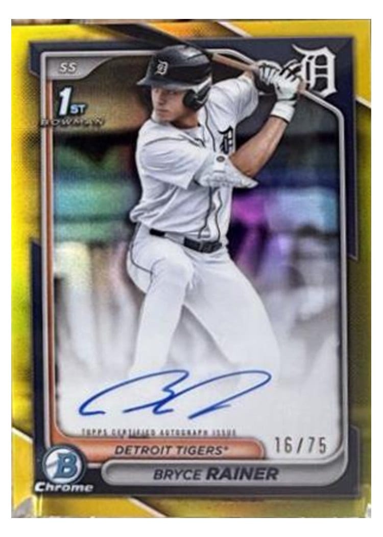2024 Bowman Draft Chrome Prospect Autographs Bryce Rainer #CPA-BR card
