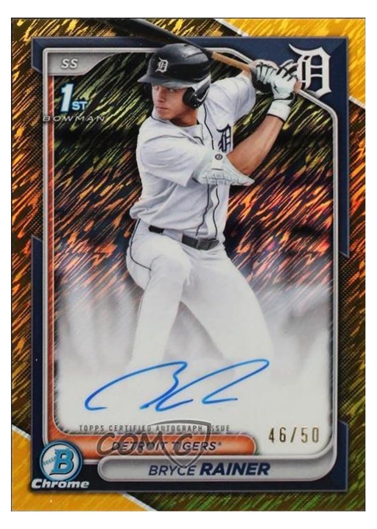 2024 Bowman Draft Chrome Prospect Autographs Bryce Rainer #CPA-BR card