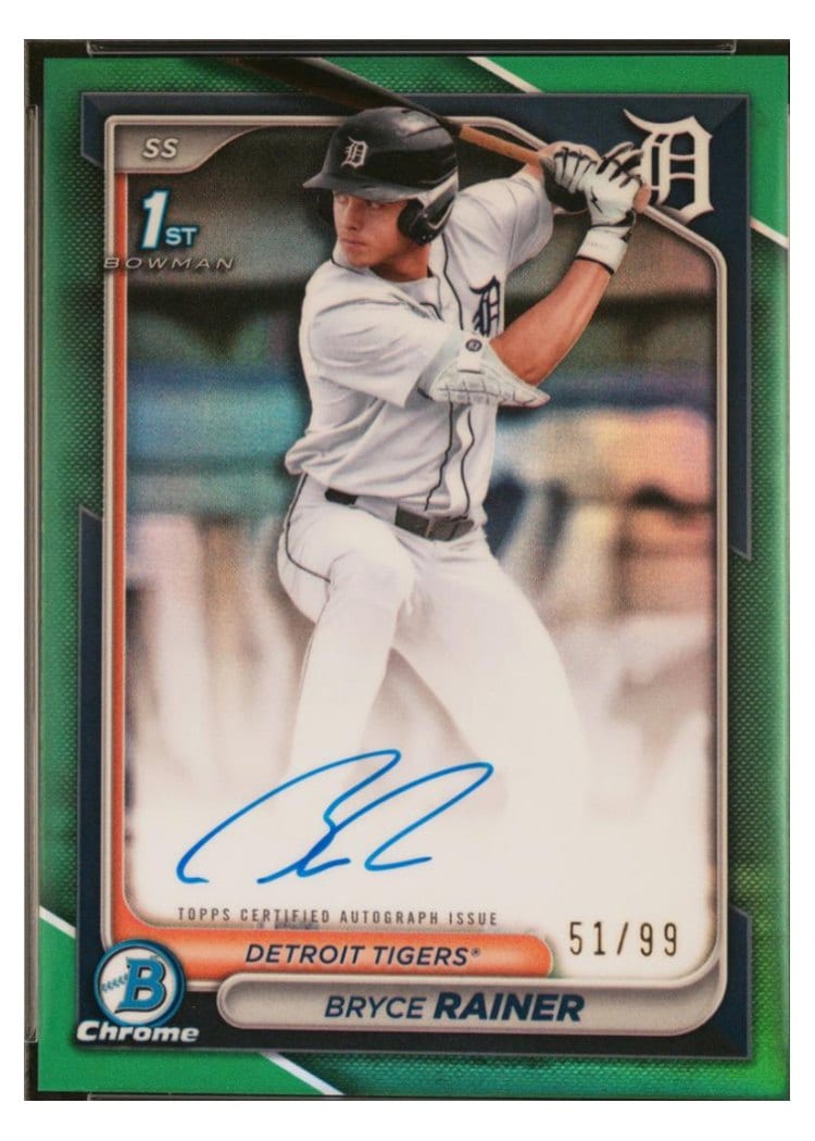 2024 Bowman Draft Chrome Prospect Autographs Bryce Rainer #CPA-BR card