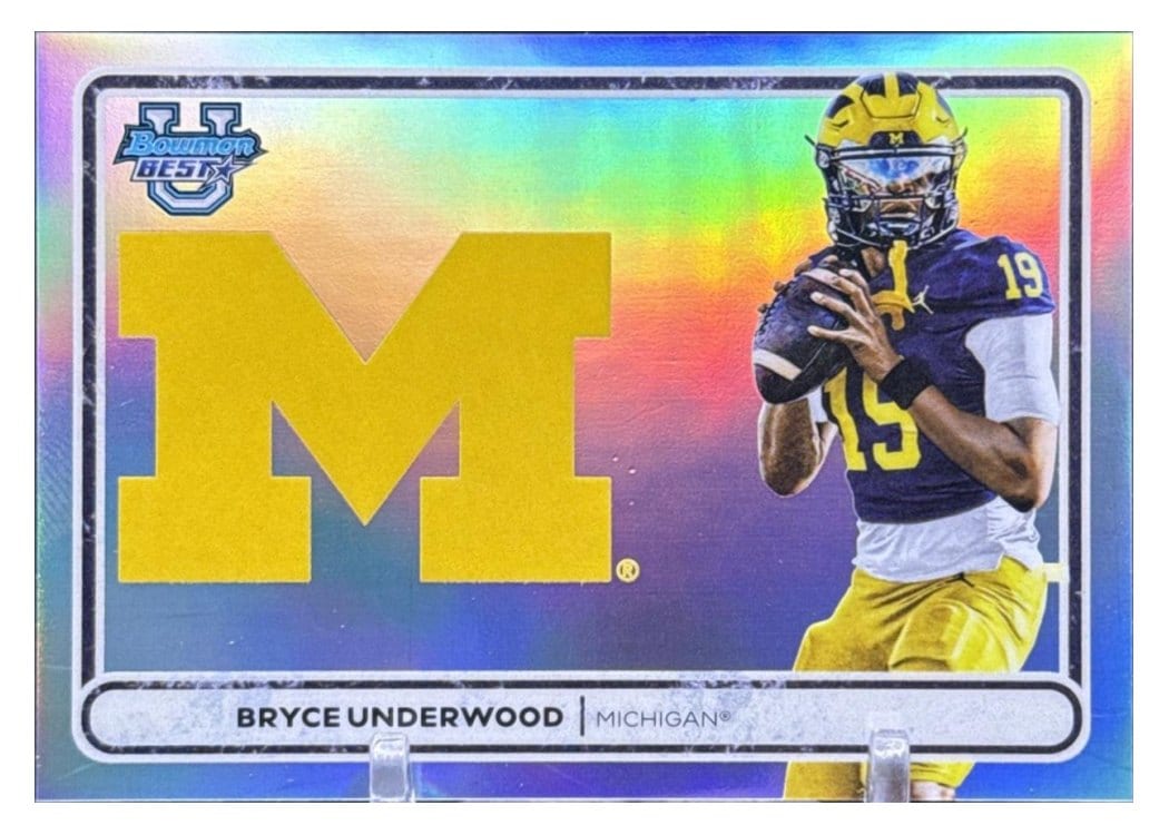 2025 Bowman University Best Campus Crests Refractor Bryce Underwood #CC-1 card