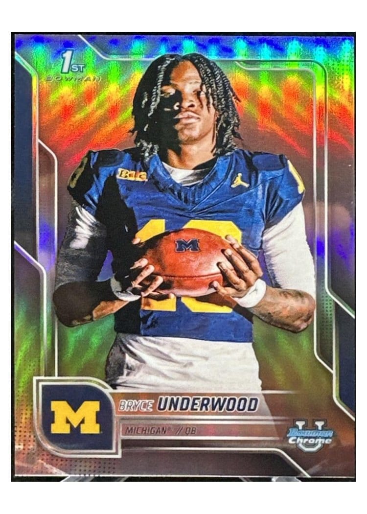 2025 Bowman University Chrome Base Image Variation Refractor Bryce Underwood #SP-7 card