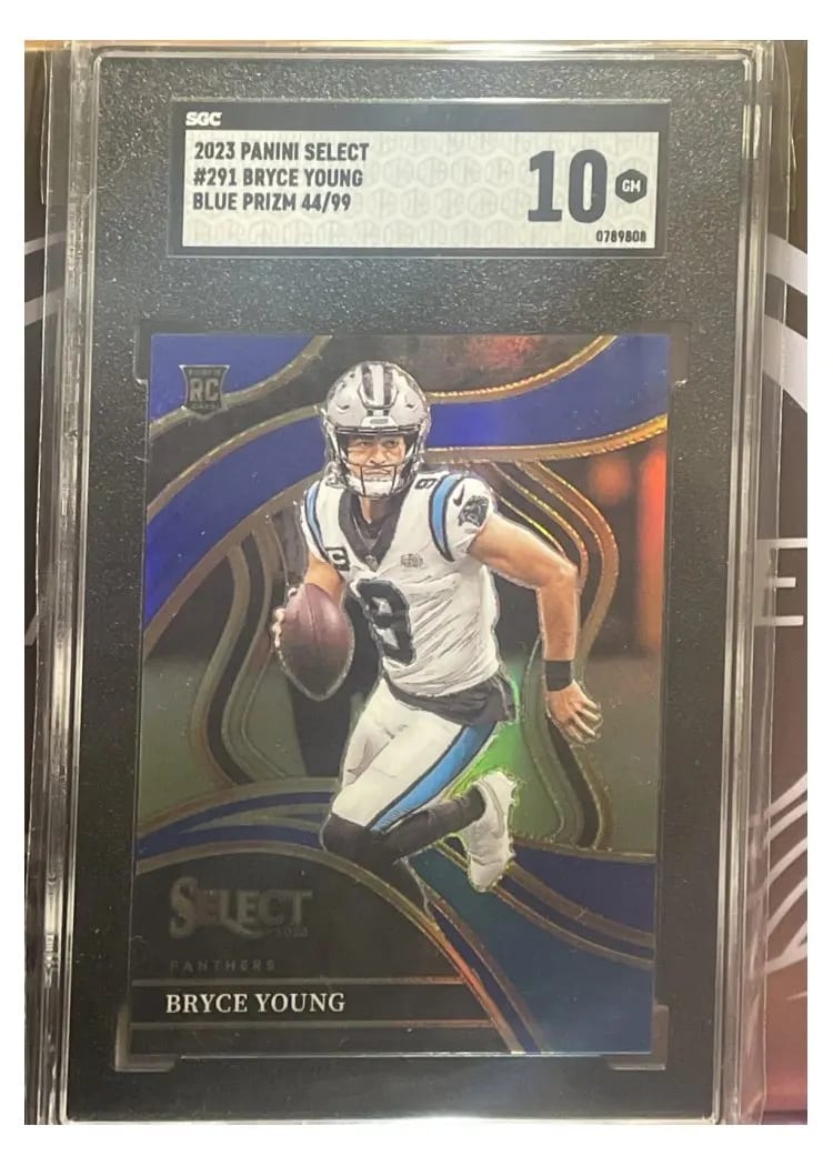 2023 Panini Select Base Set Bryce Young Blue Prizm #291 card