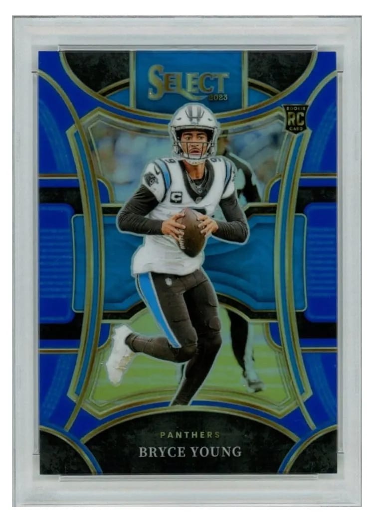 2023 Panini Select Base Set Bryce Young Blue Prizm #413 card