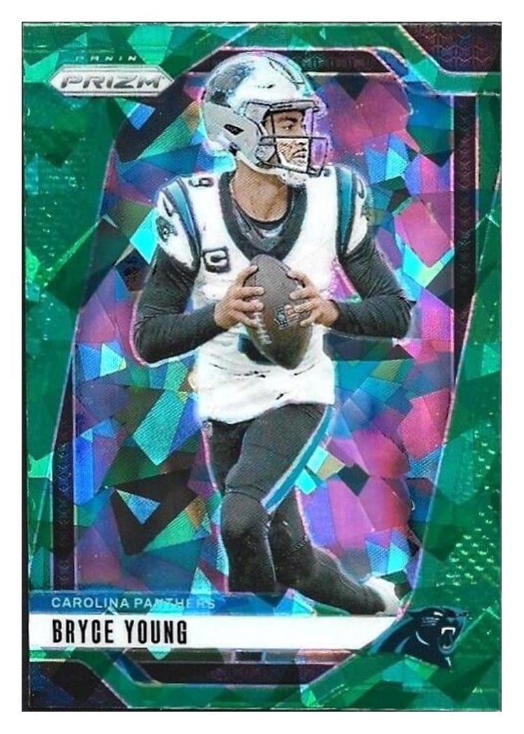 2024 Panini Prizm Base Set Bryce Young Green Ice #37 card