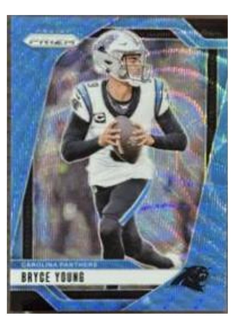 2024 Panini Prizm Base Set Bryce Young Blue Wave #37 card