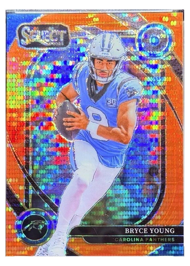 2024 Panini Select Base Set Bryce Young Neon Orange Pulsar Prizm #213 card