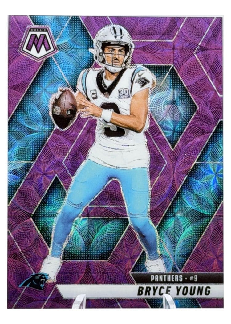 2025 Panini Mosaic Base Set Bryce Young Purple Scope #86 card