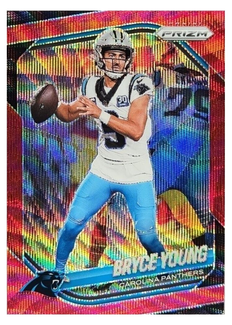 2025 Panini Prizm Base Set Bryce Young Red Wave #5 card