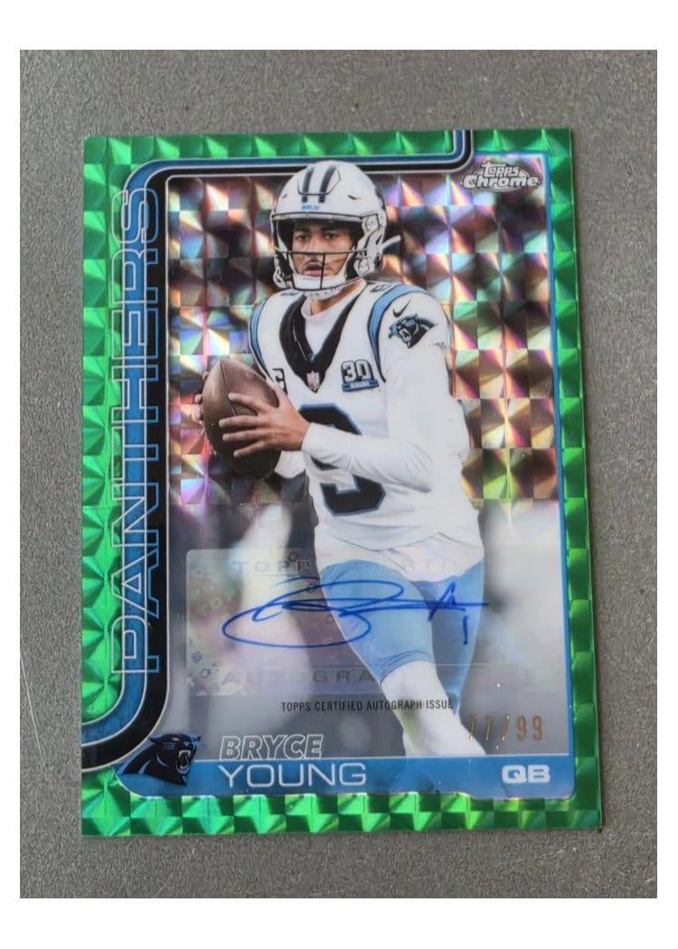 2025 Topps Chrome Autographs Bryce Young #BA-BY card
