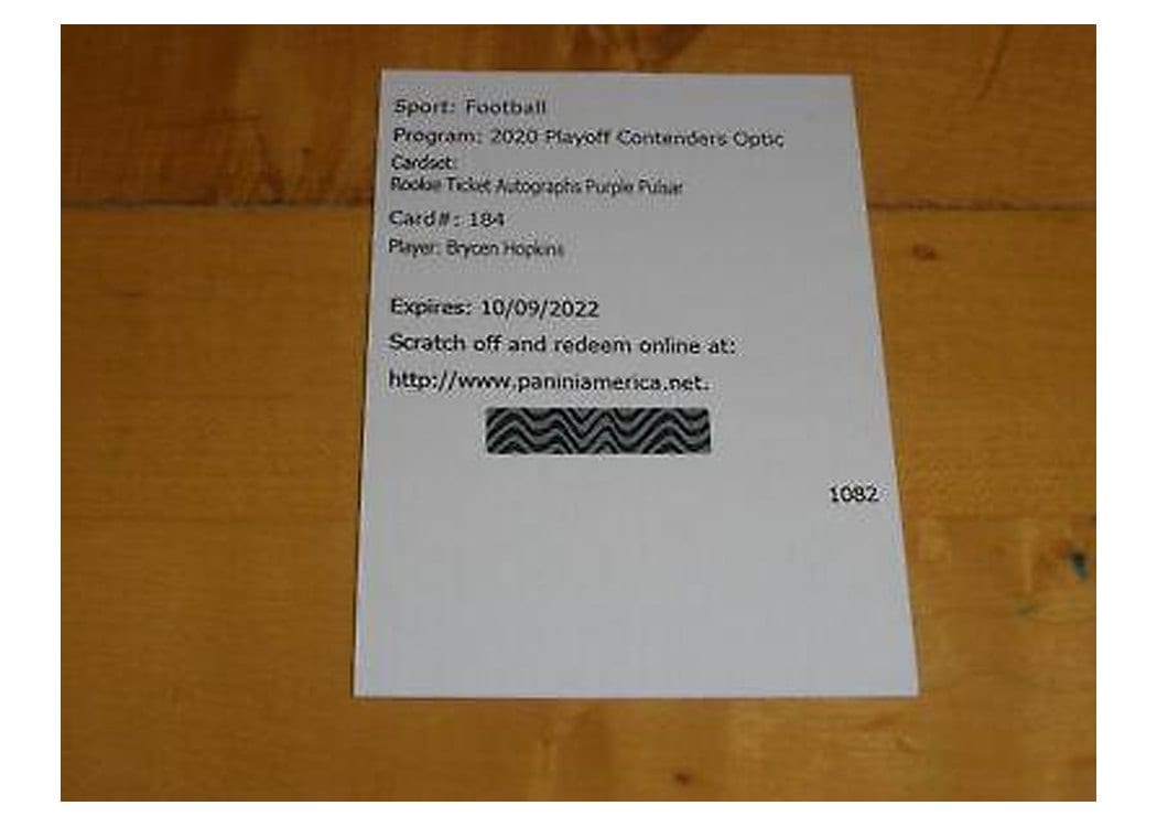 2020 Panini Contenders Optic Base Set Brycen Hopkins #184 card