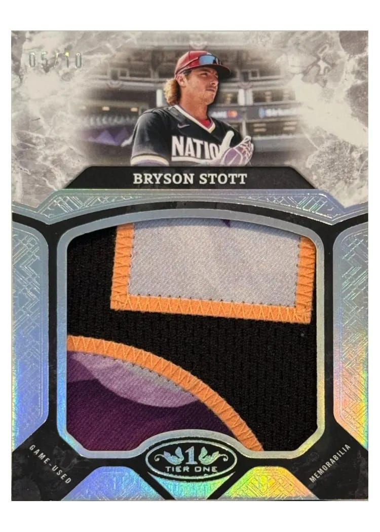 2025 Topps Tier One Prodigious Patch Bryson Stott #PPR-BS card