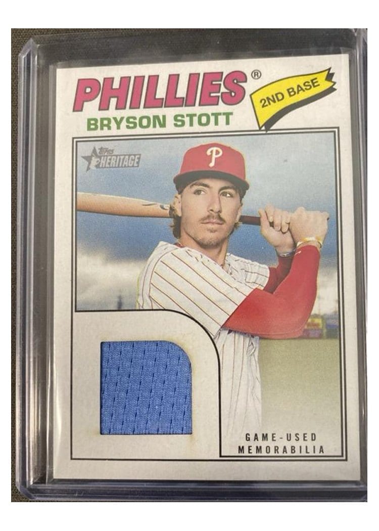2026 Topps Heritage Real One Relics Bryson Stott #ROR-BS card