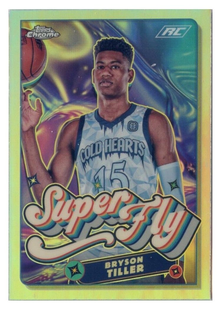2022-23 Topps Chrome Sapphire Edition Overtime Elite SuperFly Bryson Tiller #SF-6 card