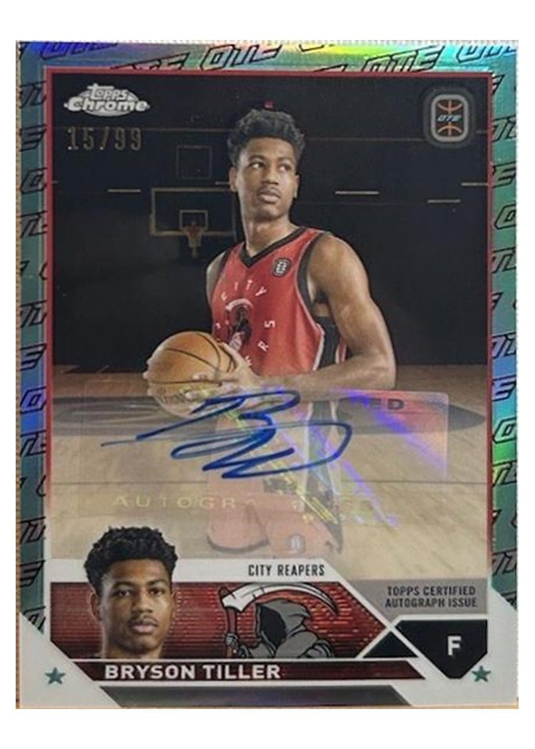 2023-24 Topps Chrome OTE Chrome Autographs Bryson Tiller #A-BT card