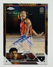 2023-24 Topps Chrome OTE Chrome Autographs Bryson Tiller #A-BTA card