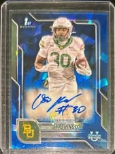 2025 Bowman University Chrome Sapphire Chrome Prospect Autographs Bryson Washington #BCA-BWA card