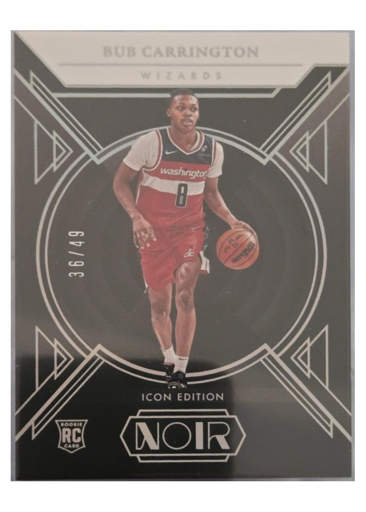 2024-25 Panini Noir Base Set Bub Carrington #182 card