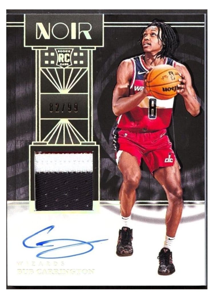2024-25 Panini Noir Base Set Bub Carrington #371 card