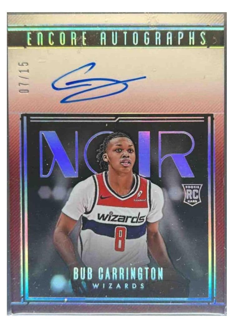 2024-25 Panini Noir Encore Signatures International Set Bub Carrington #15 card