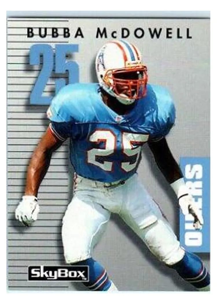 1992 Skybox Primetime Bubba McDowell #117 card
